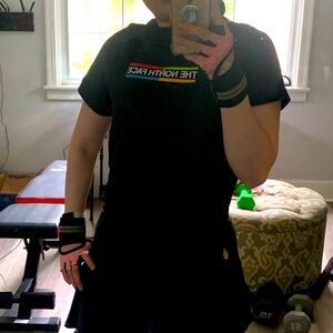 The north face black cropped t shirt